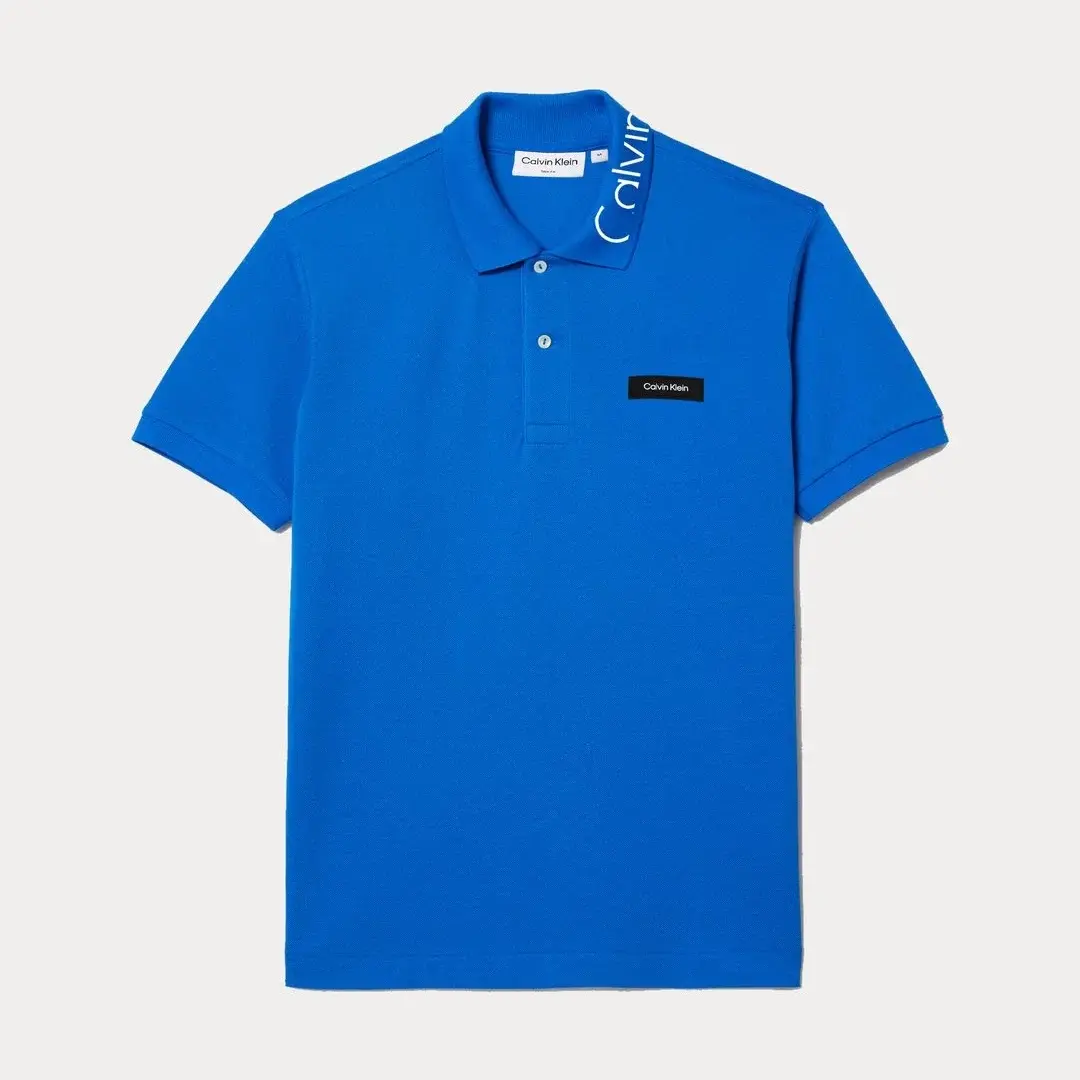Streç Pique Slim Polo T-Shirt Mavi