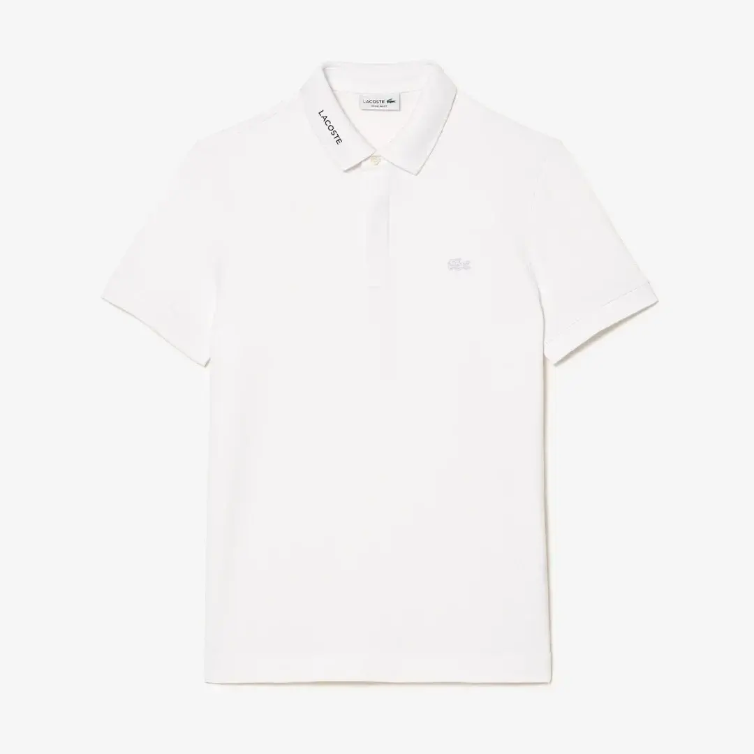 Regular Fit Paris Stretch Piqué Polo T-Shirt Beyaz