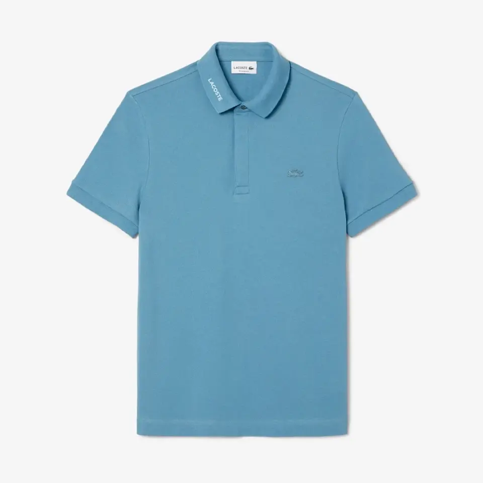 Regular Fit Paris Stretch Piqué Polo T-Shirt Mavi