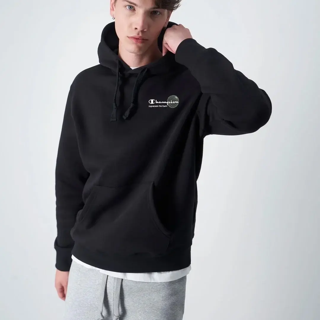 Eco Future Crewneck Hoodie Siyah