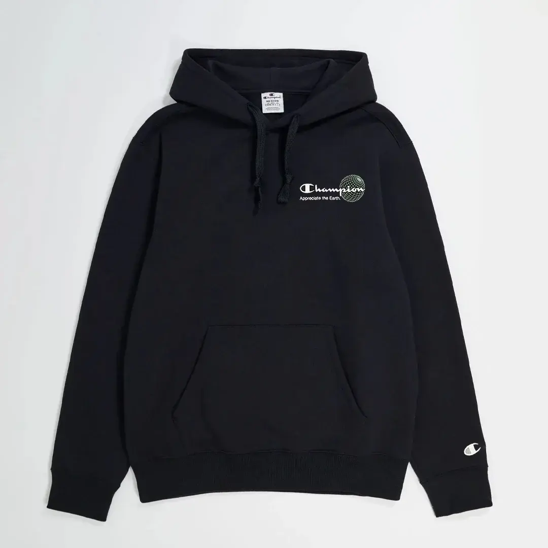 Eco Future Crewneck Hoodie Siyah