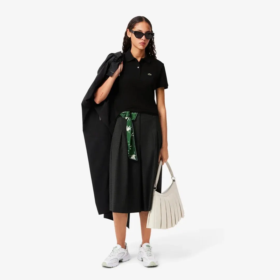 Classic Fit L1212 Kadın Polo Siyah