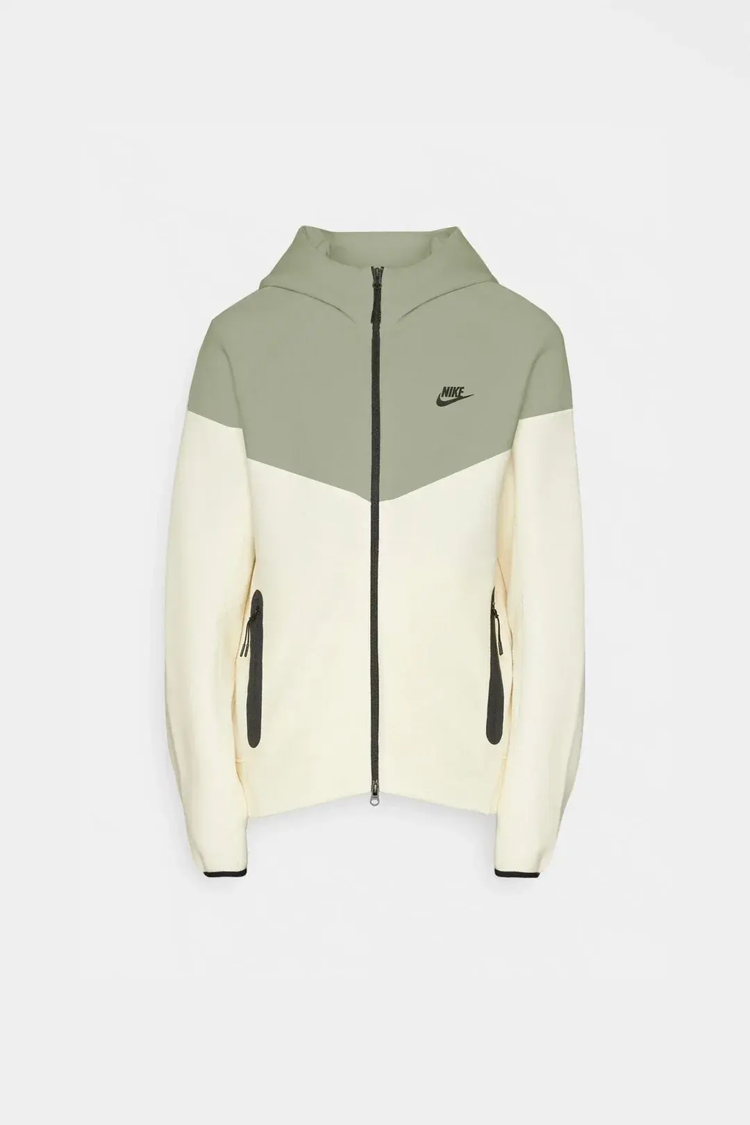 Tonal Embroidery Fleece Kadın Sweatshirt Siyah