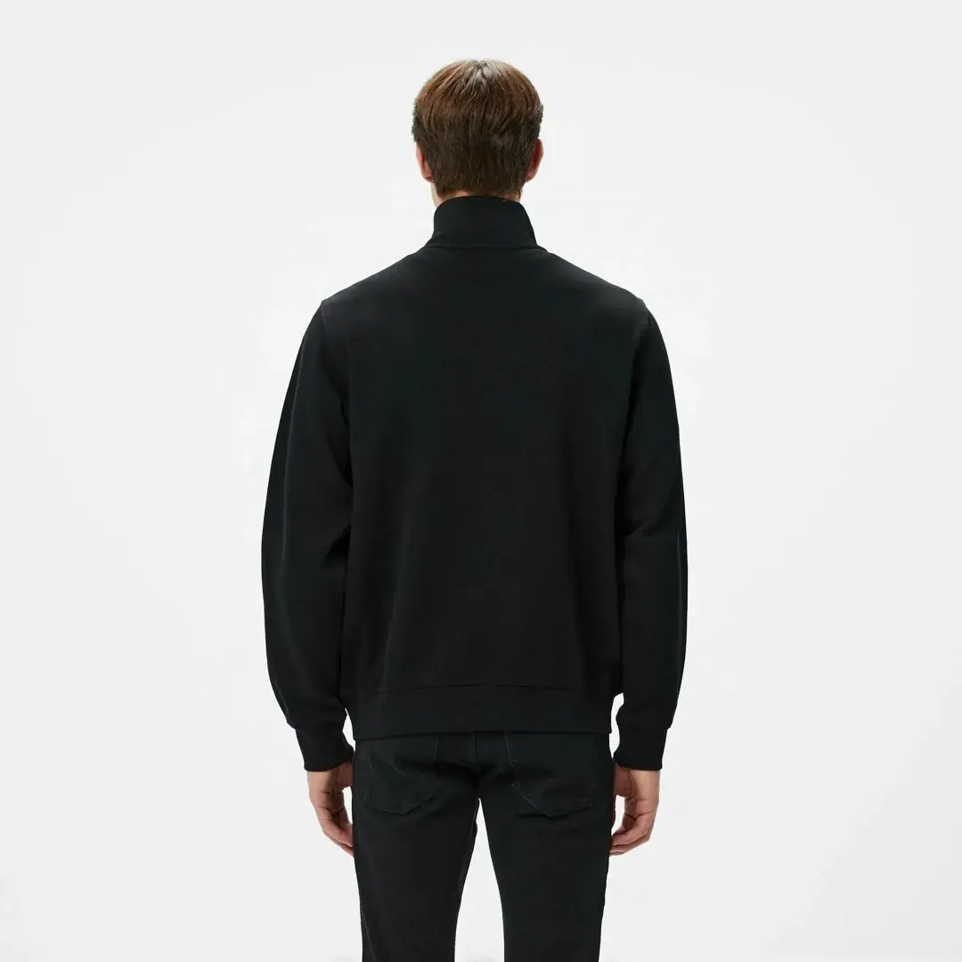 Classic Fit Yarım Fermuarlı Sweatshirt Siyah
