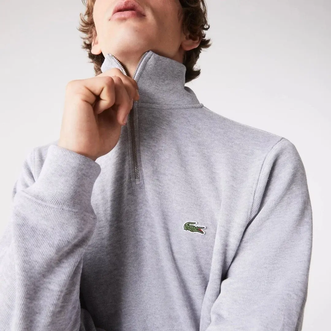 Classic Fit Yarım Fermuarlı Sweatshirt Gri