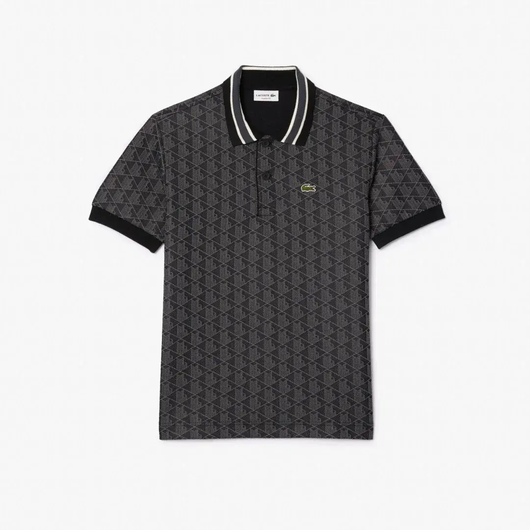 Classic Fit Monogram Polo Siyah