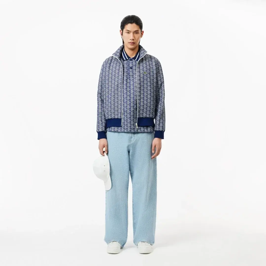 Classic Fit Monogram Polo Mavi