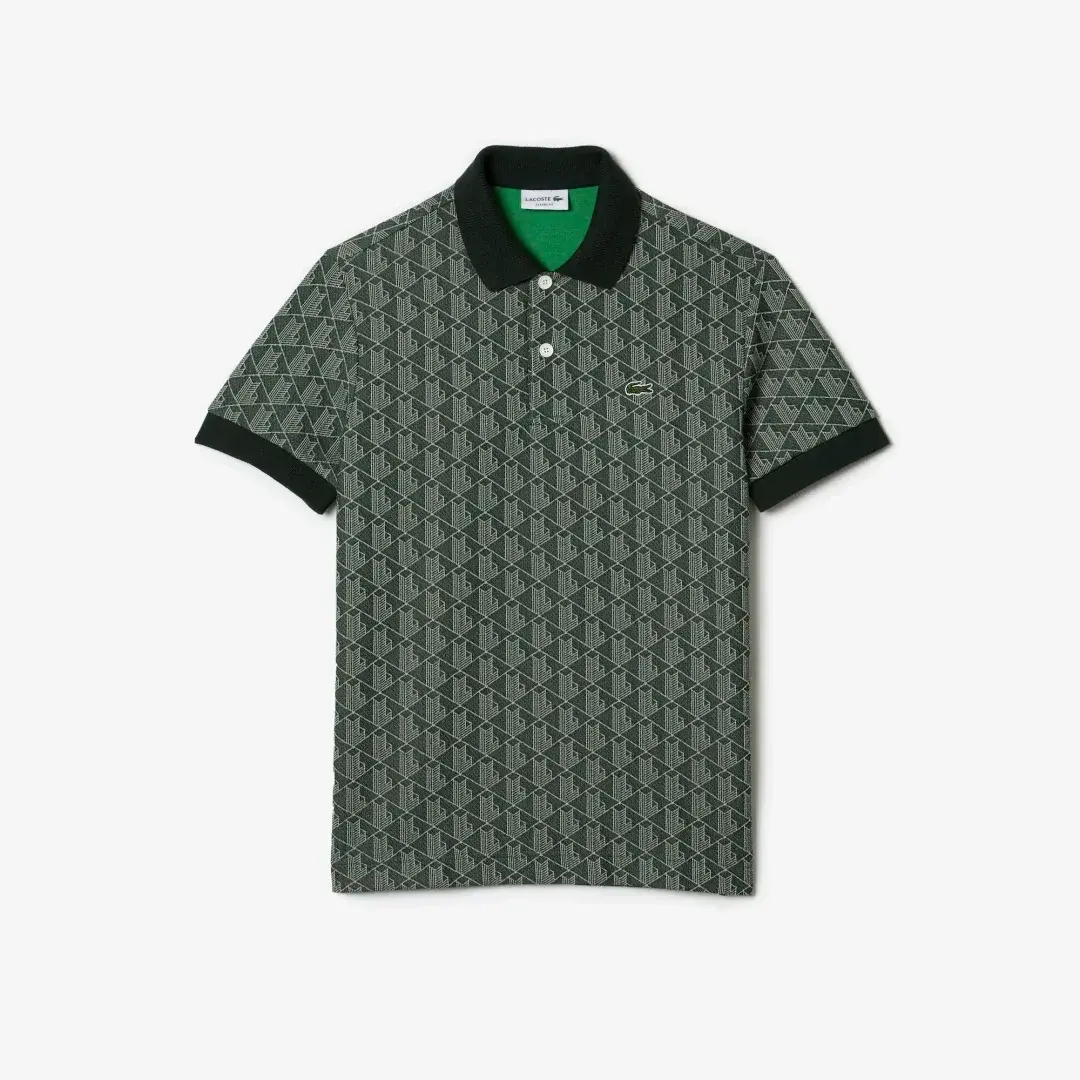 Classic Fit Monogram Polo Mavi