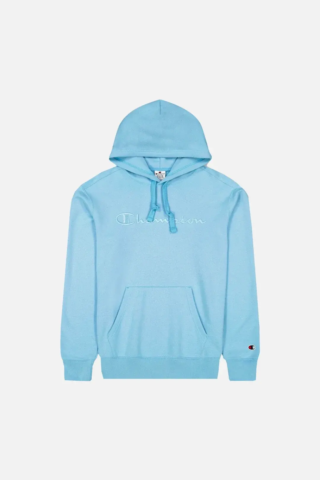 Tonal Embroidery Heavy Cotton Hoodie Mavi