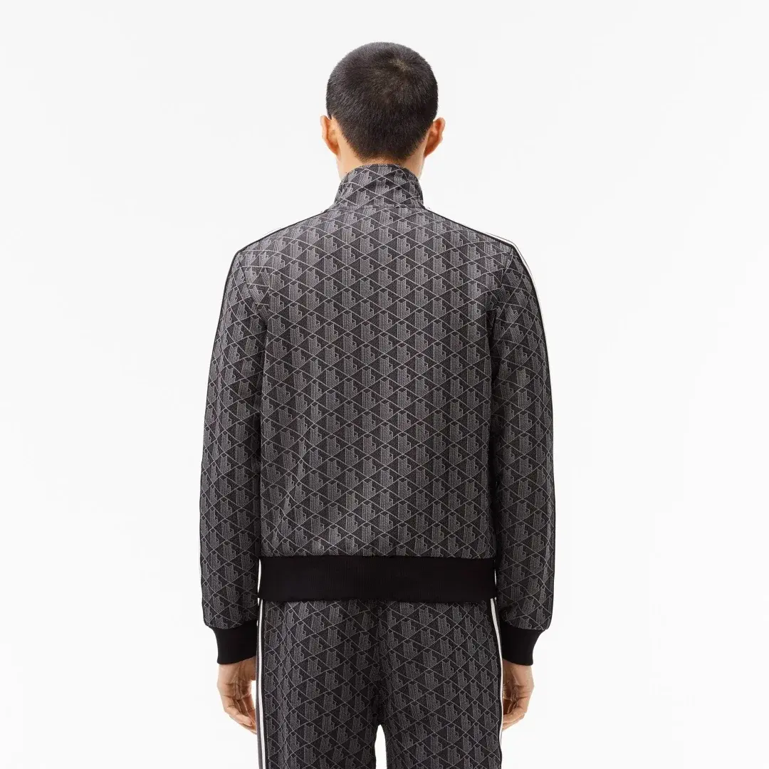 Regular Fit Monogram Sweatshirt Siyah