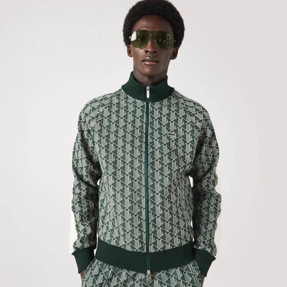 Regular Fit Monogram Sweatshirt Yeşil