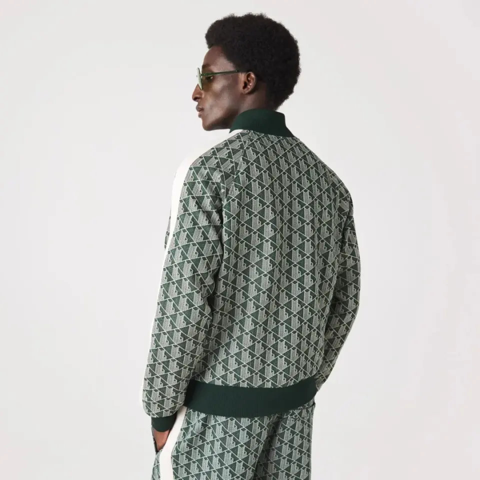 Regular Fit Monogram Sweatshirt Yeşil