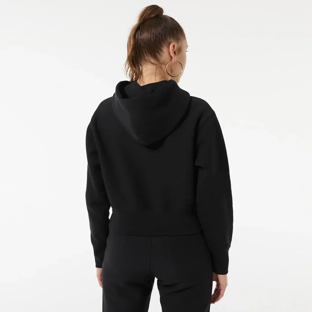Reverse Weave Kadın Hoodie C Logo Siyah