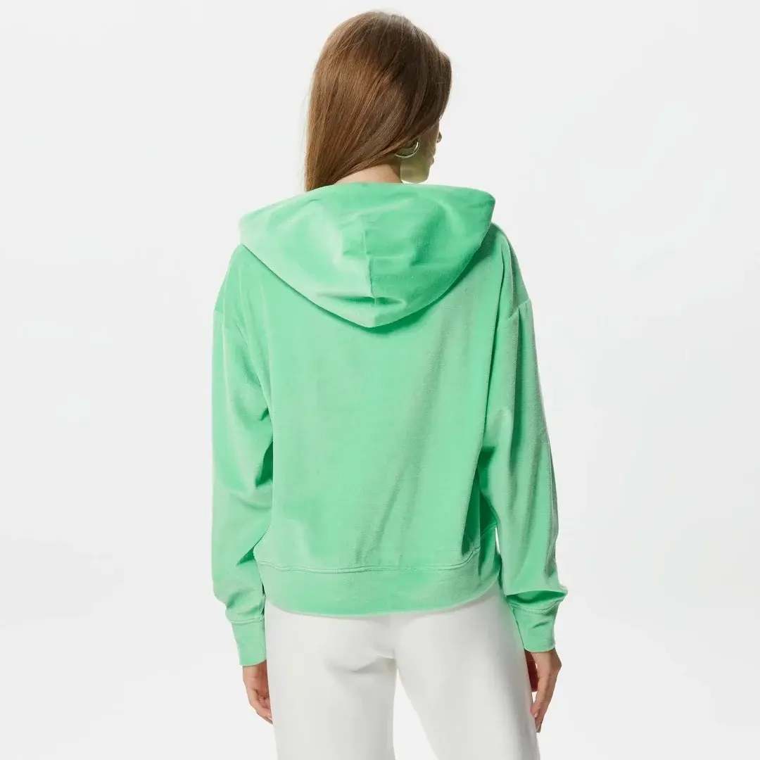 Reverse Weave Kadın Hoodie C Logo Yeşil