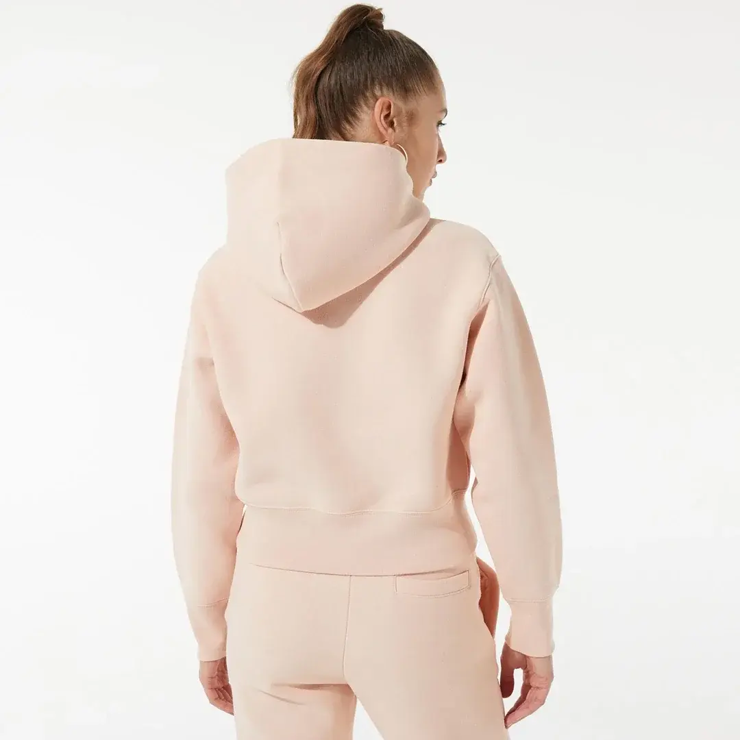 Reverse Weave Kadın Hoodie C Logo Pembe