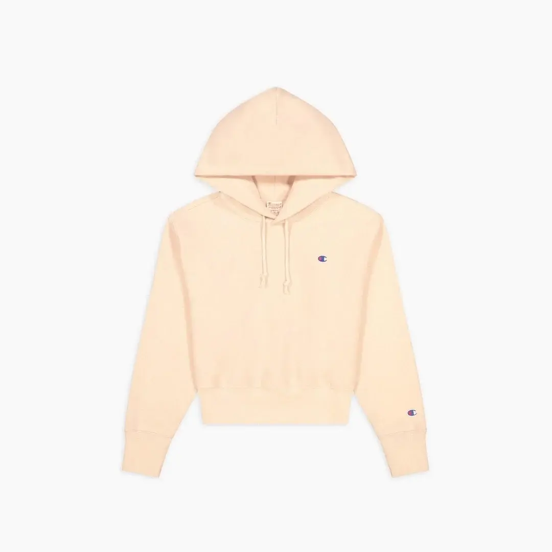 Reverse Weave Kadın Hoodie C Logo Pembe