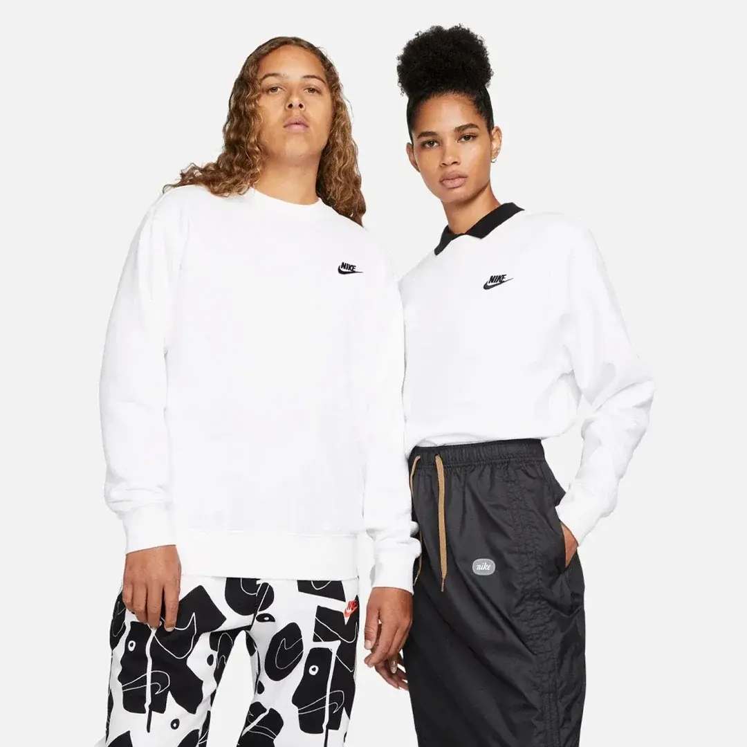 Club French Terry Sweatshirt Beyaz