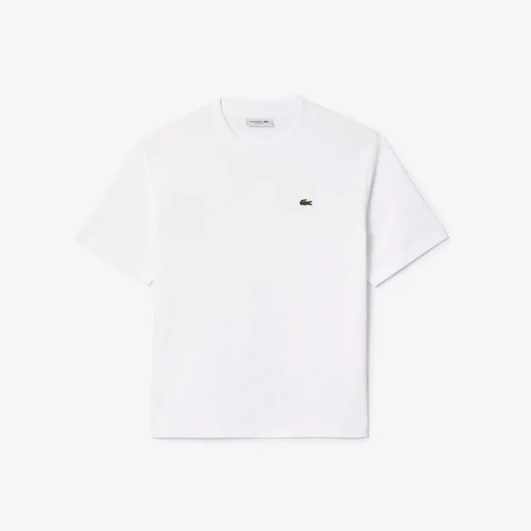 Classic Fit Bisiklet Yaka Kadın T-Shirt Beyaz