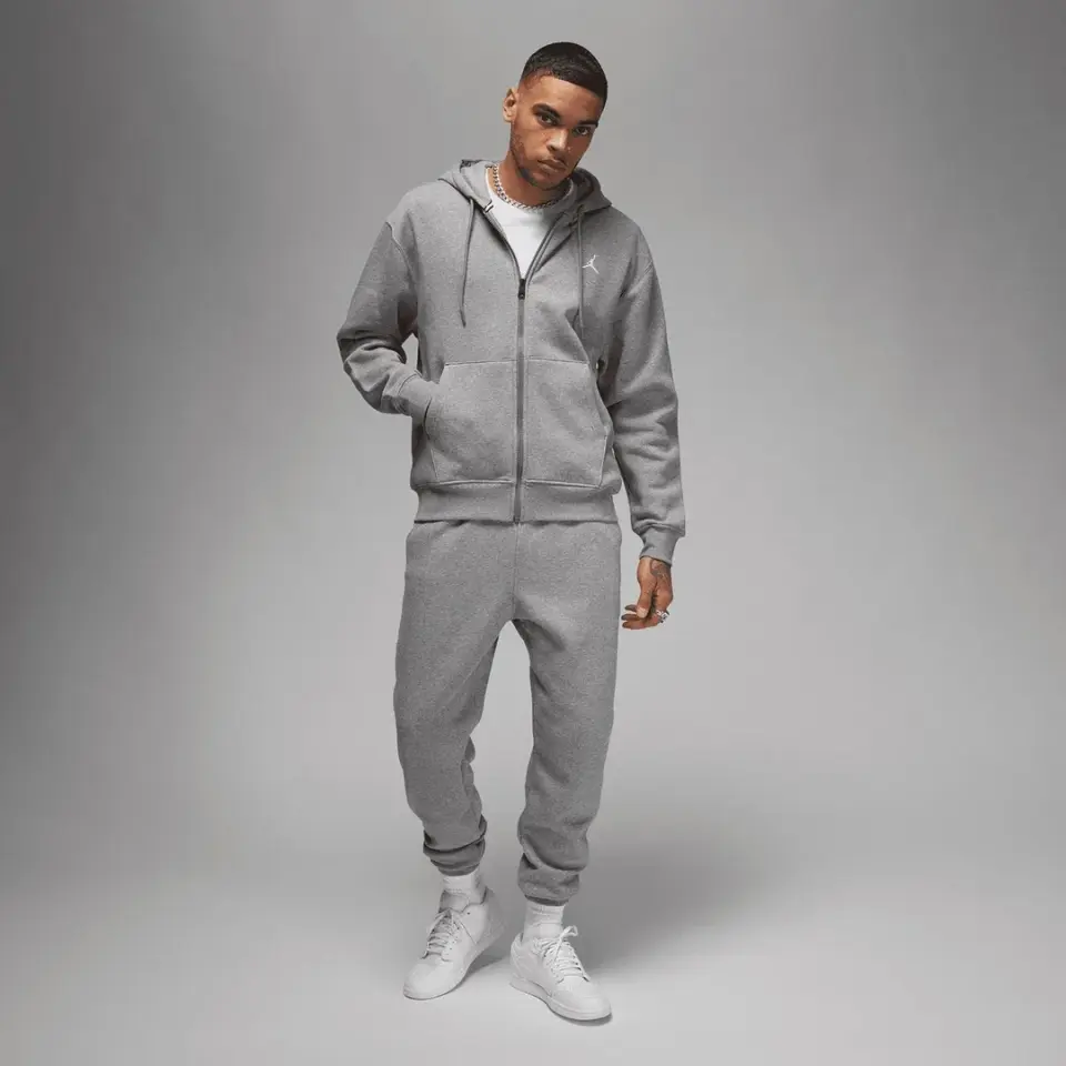 Essentials Tam Boy Fermuarlı Fleece Takım Gri