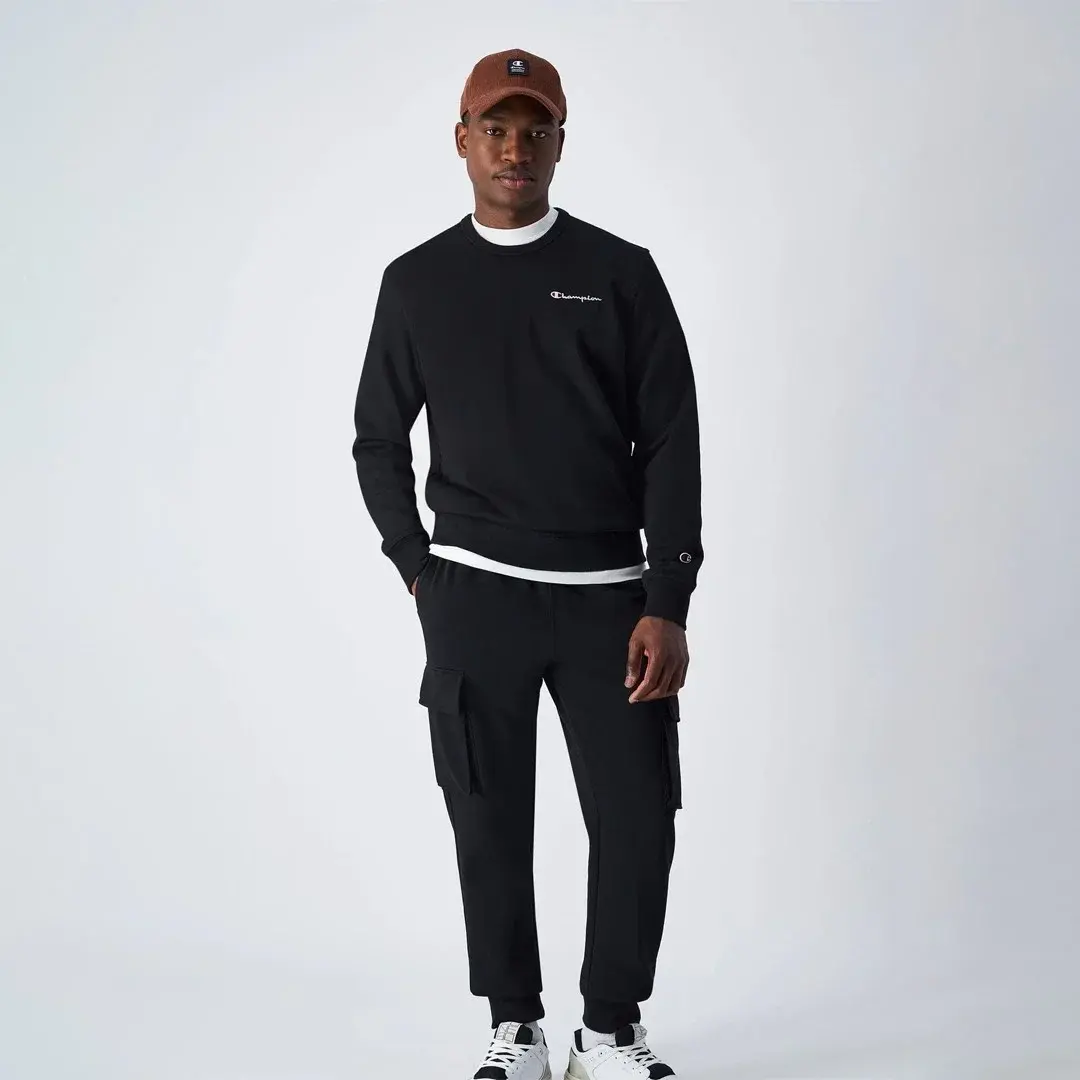 Powerblend Fleece Crew Sweatshirt Siyah