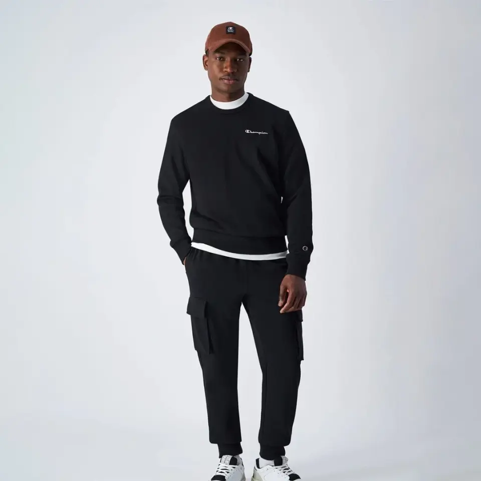 Powerblend Fleece Crew Sweatshirt Siyah