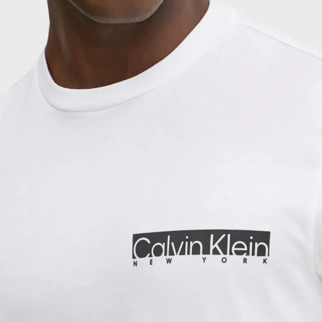 Ny Chest Box Logo T-shirt Beyaz