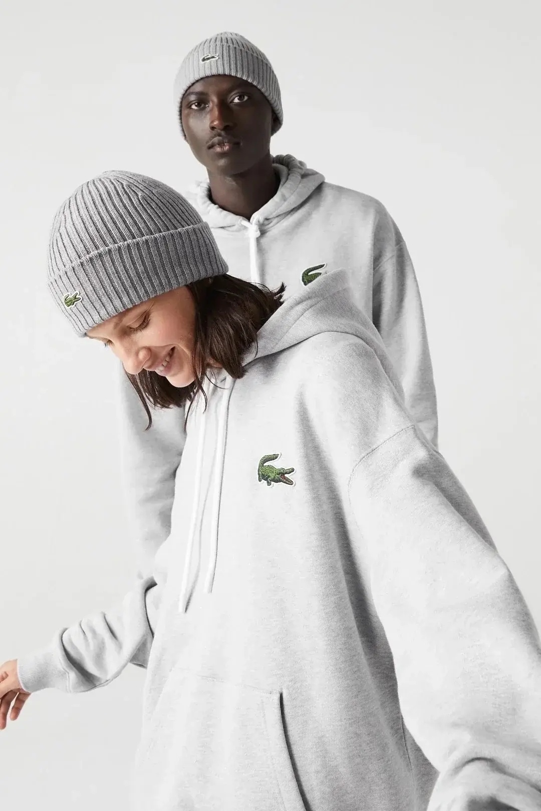 Unisex Loose Fit Kapüşonlu Organik Pamuk Gri