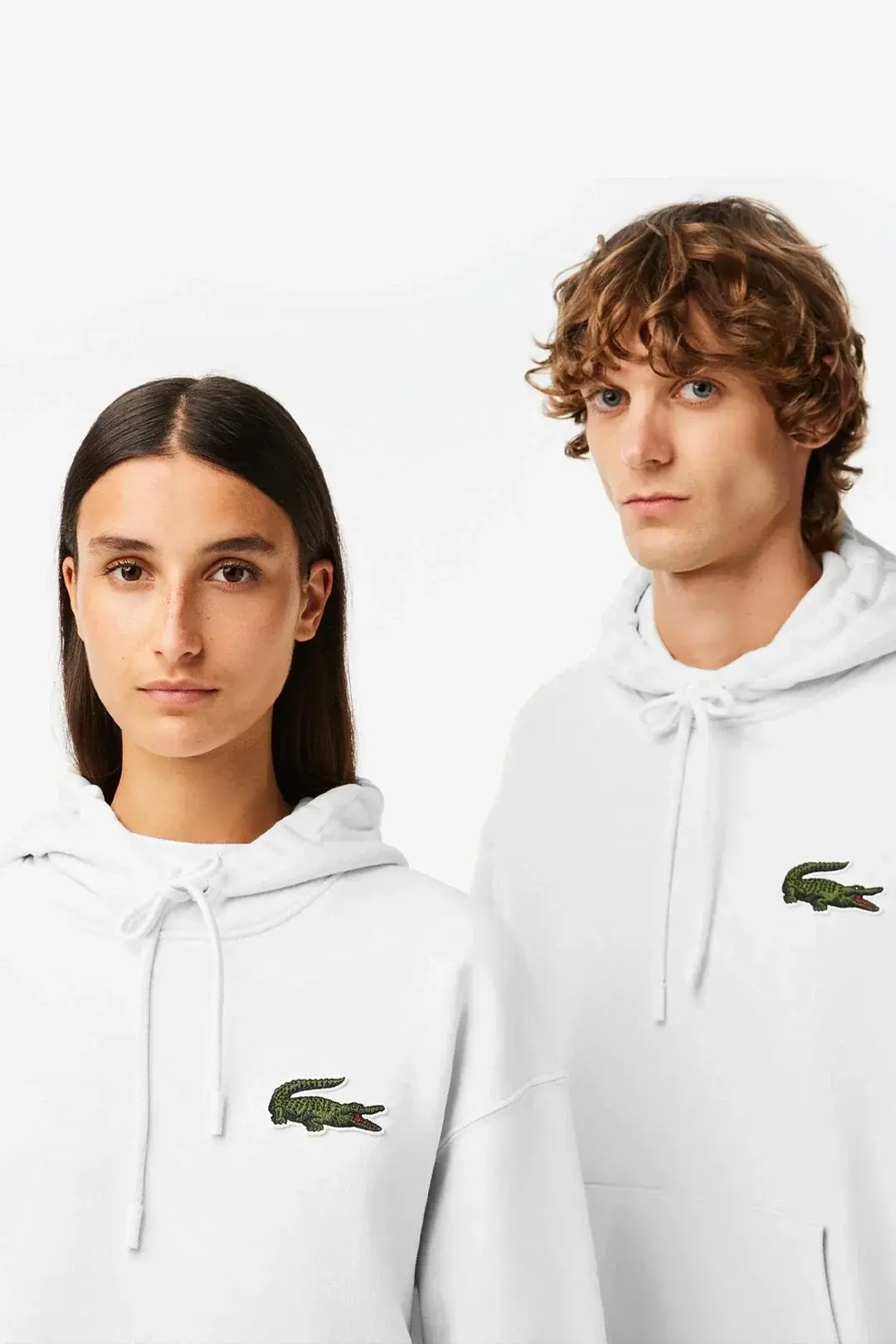 Unisex Loose Fit Kapüşonlu Organik Pamuk Off-White