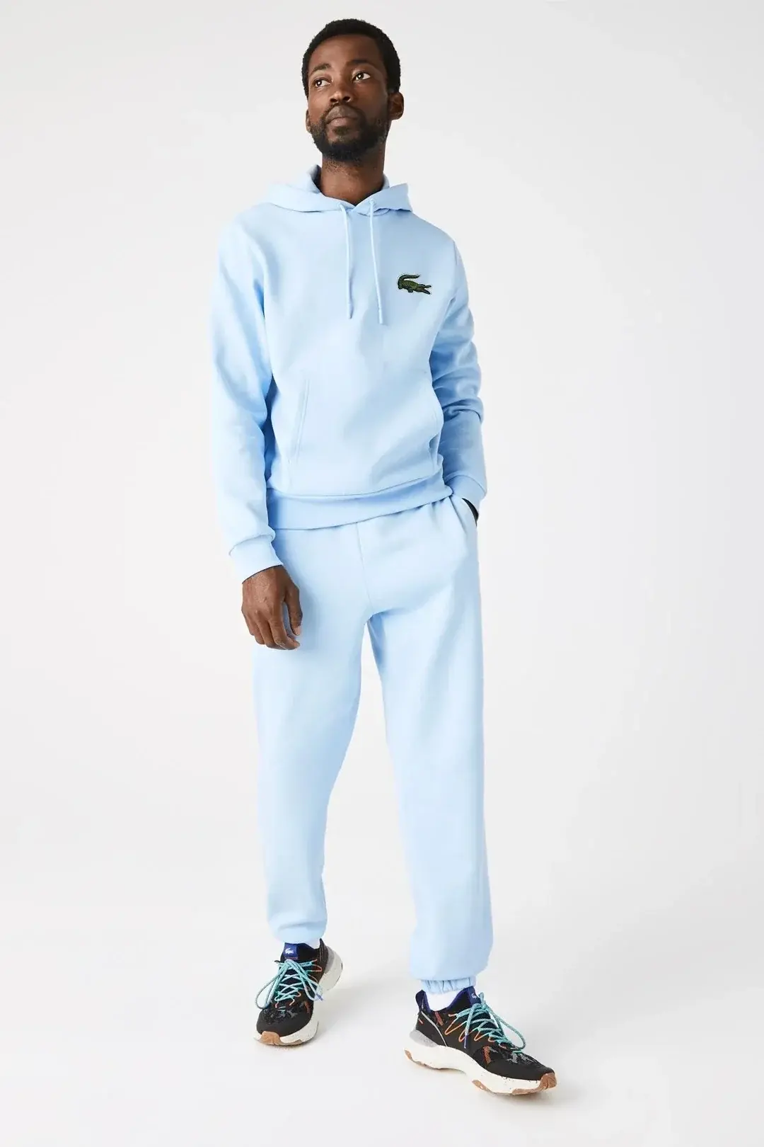 Unisex Loose Fit Kapüşonlu Organik Pamuk Mavi