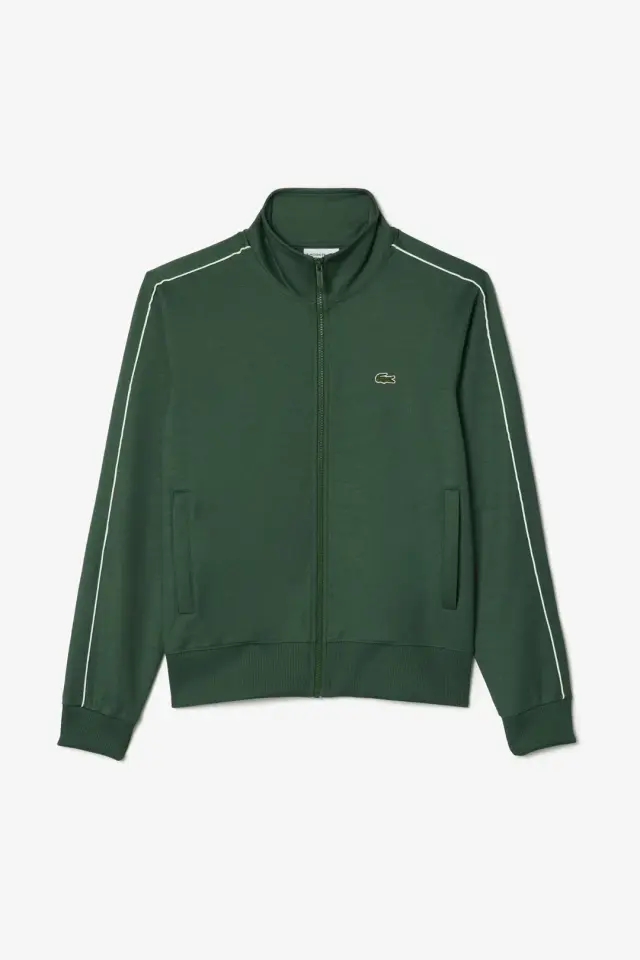 Regular Fit Fermuarlı Sweatshirt Yeşil