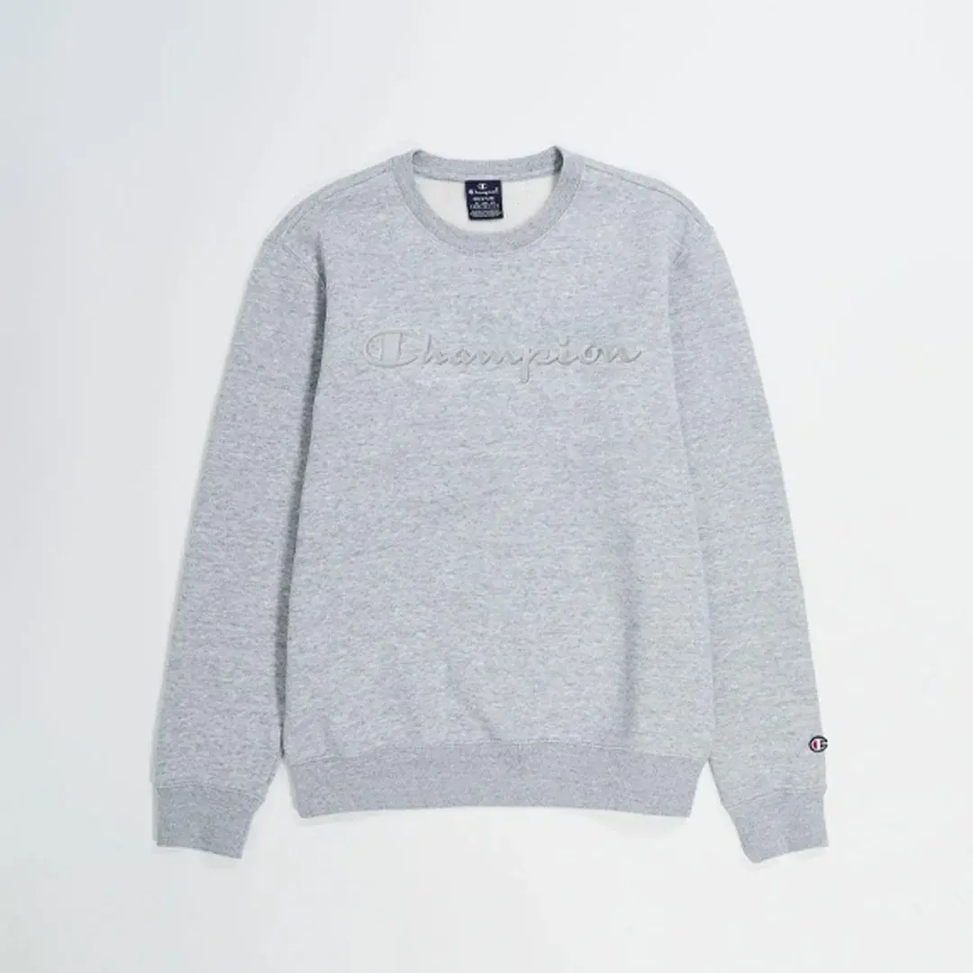 Tonal Embroidery Fleece Sweatshirt Gri