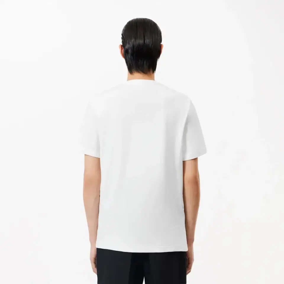 Regular Fit Bisiklet Yaka Baskılı T-Shirt Beyaz