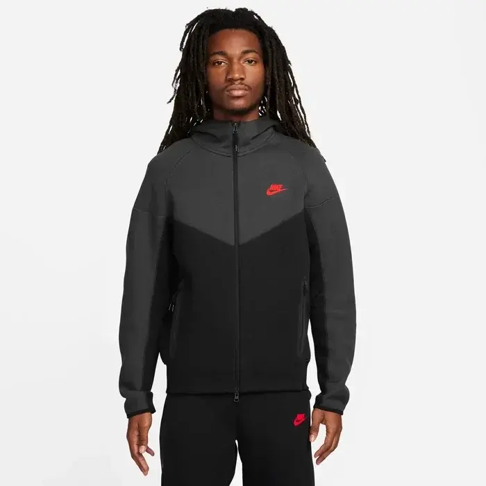 Sportswear Tech Fleece Windrunner Eşofman Üstü Siyah/Dark Smoke Grey/Light Crimson