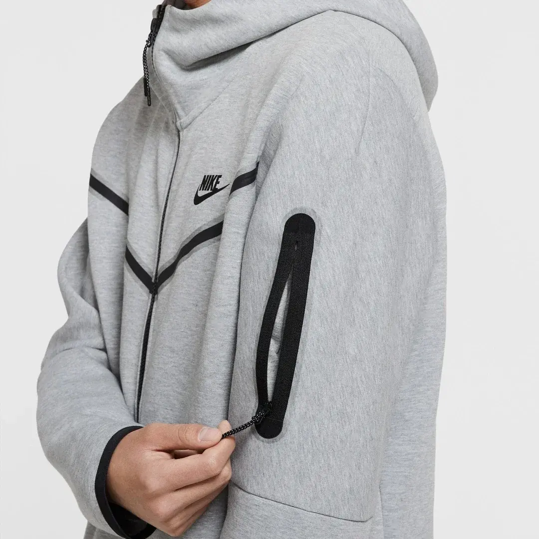 Tech Fleece Full Zip Hoodie Dark Grey Heather/Black