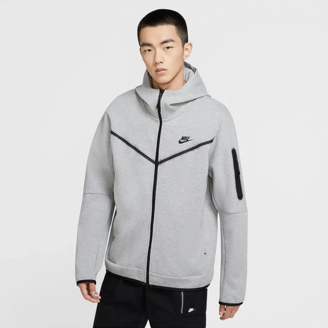 Tech Fleece Full Zip Hoodie Dark Grey Heather/Black