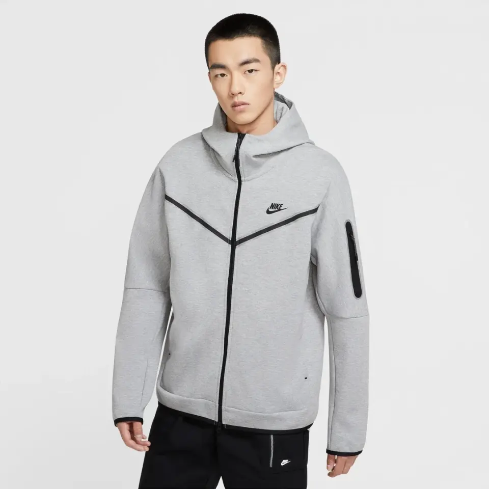 Tech Fleece Full Zip Hoodie Dark Grey Heather/Black