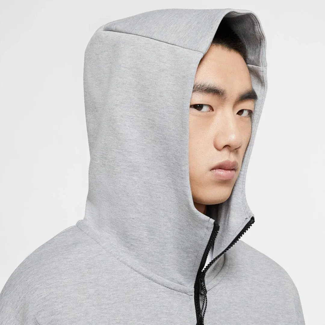 Tech Fleece Full Zip Hoodie Dark Grey Heather/Black