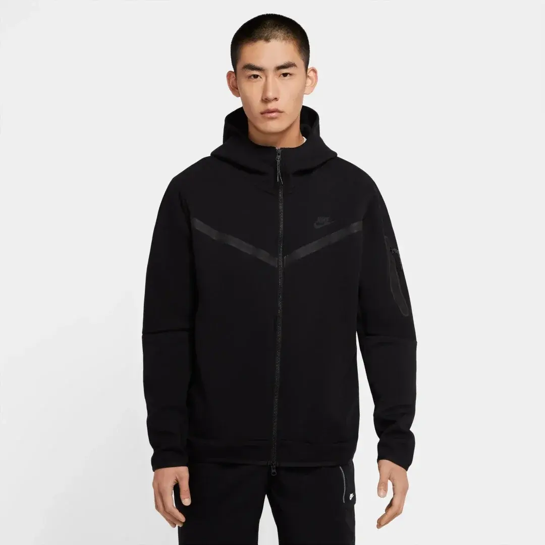 Tech Fleece Full Zip Hoodie Siyah