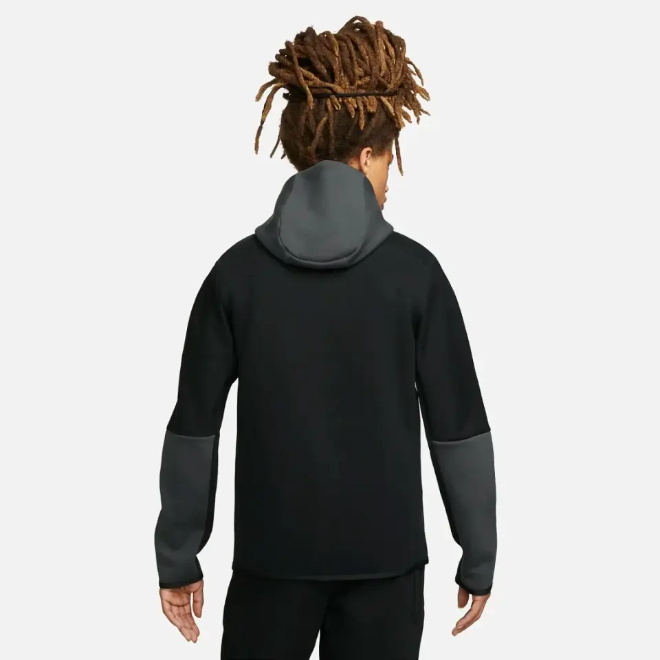 Tech Fleece Full Zip Hoodie Siyah/Anthracite/Volt