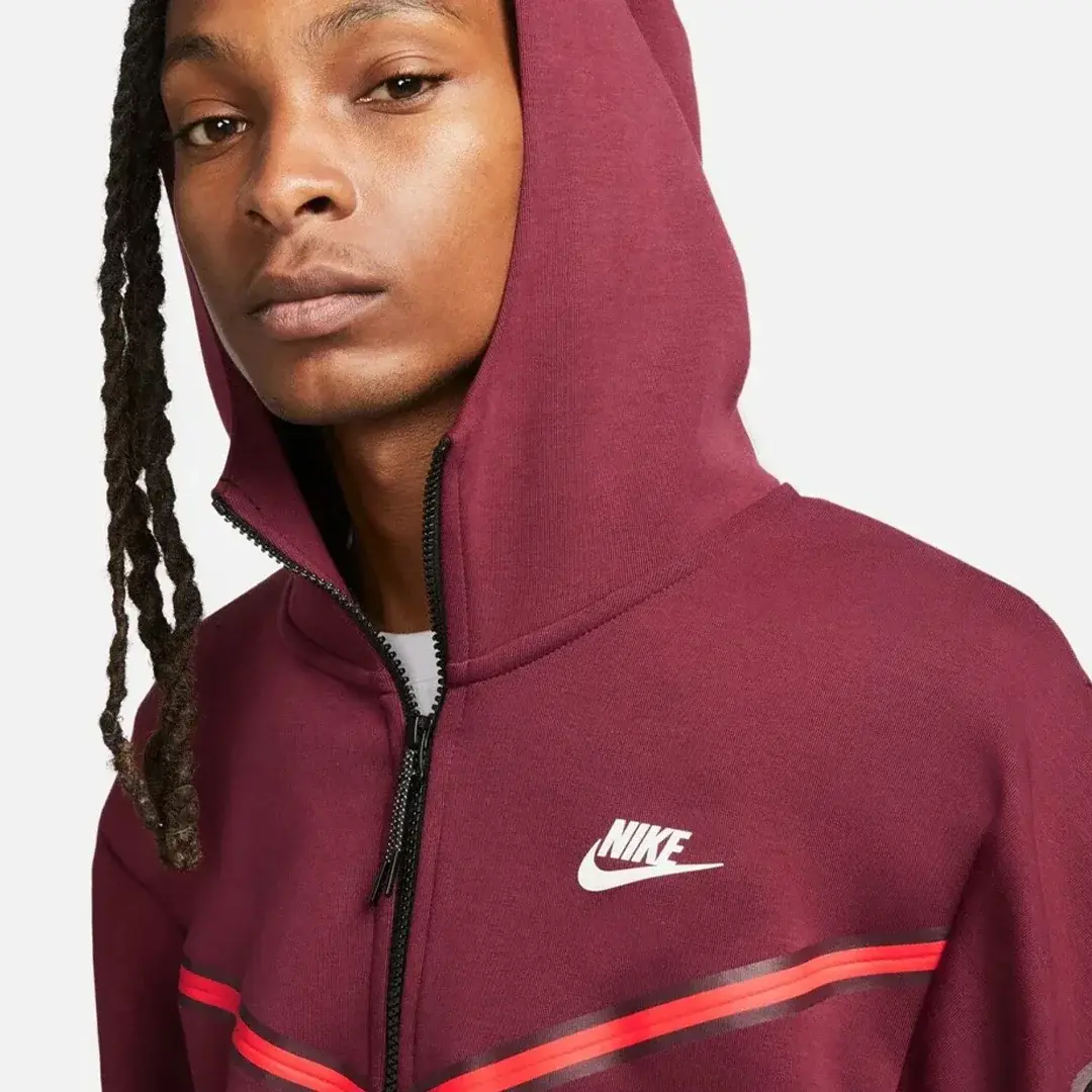 Tech Fleece Full Zip Hoodie Black/Dark Beetroot/Phantom