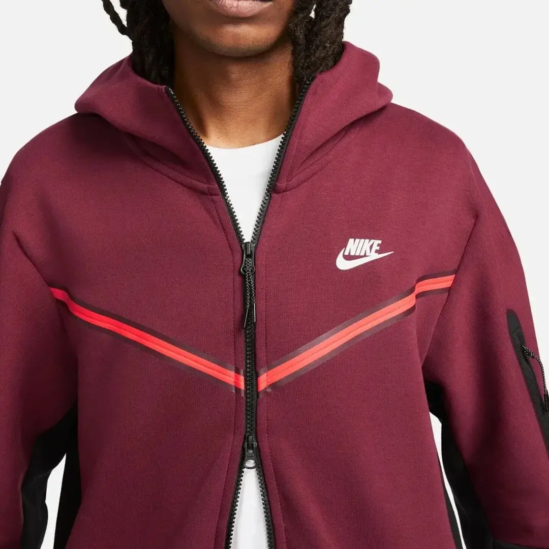 Tech Fleece Full Zip Hoodie Black/Dark Beetroot/Phantom