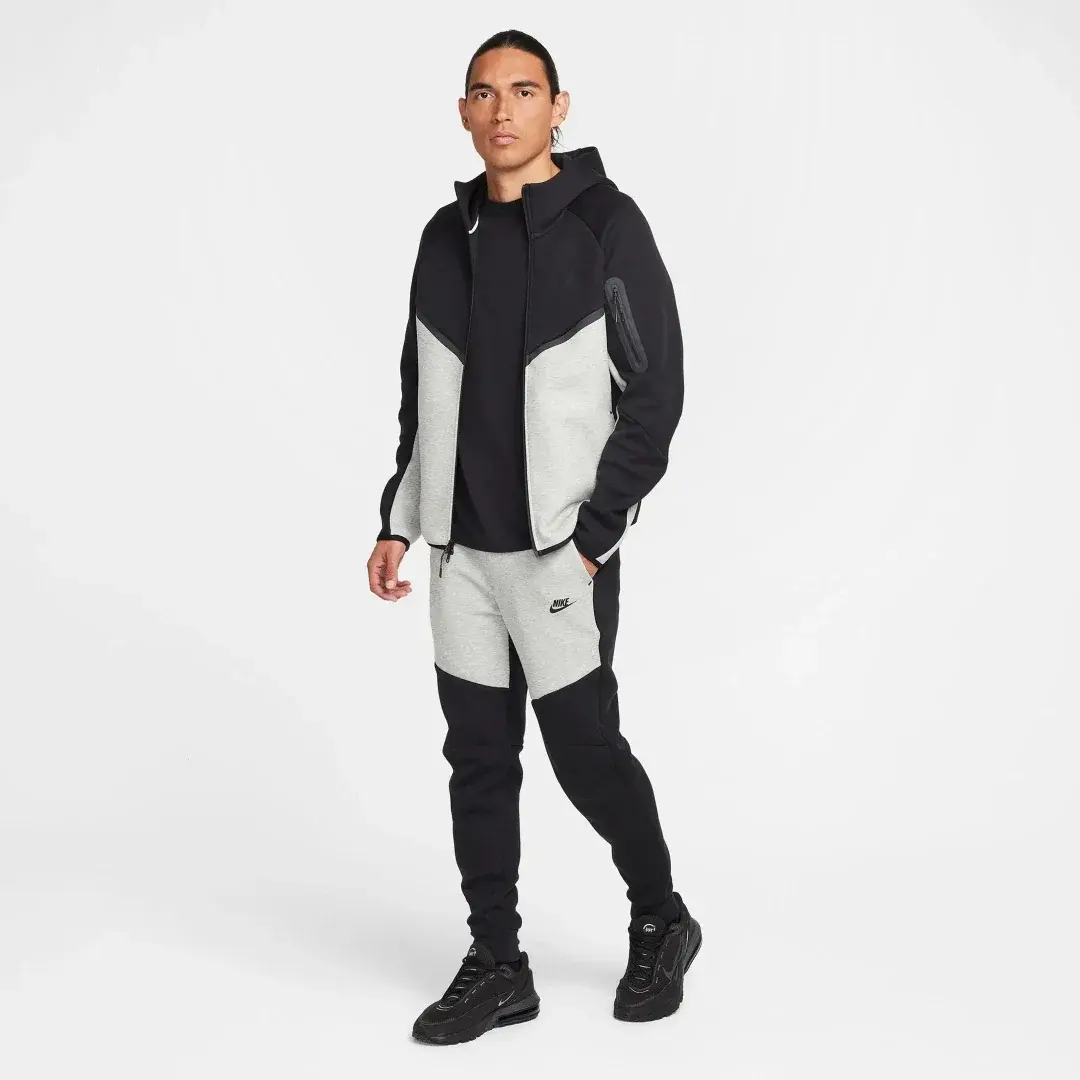 Tech Full-Zip Windrunner Hoodie Dark Grey Heather / Black