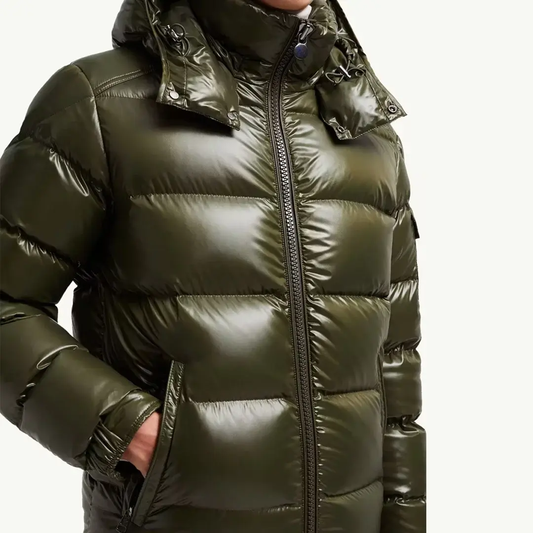 Maya Hooded Short Down Yeşil Mont