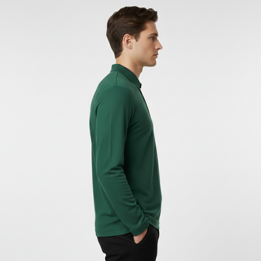 Smooth Uzun Kollu Polo Yaka Yeşil