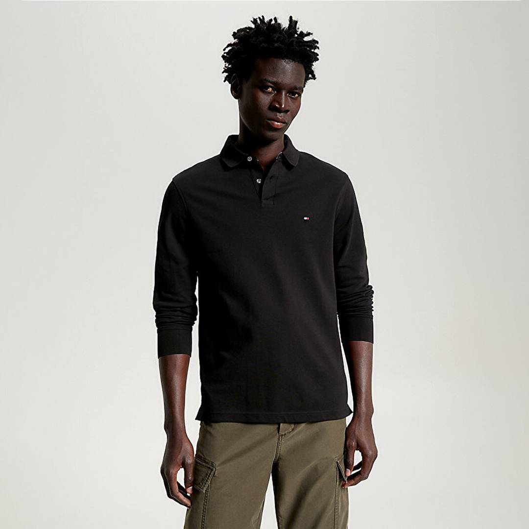 Liquid Cotton Polo T-Shirt Siyah
