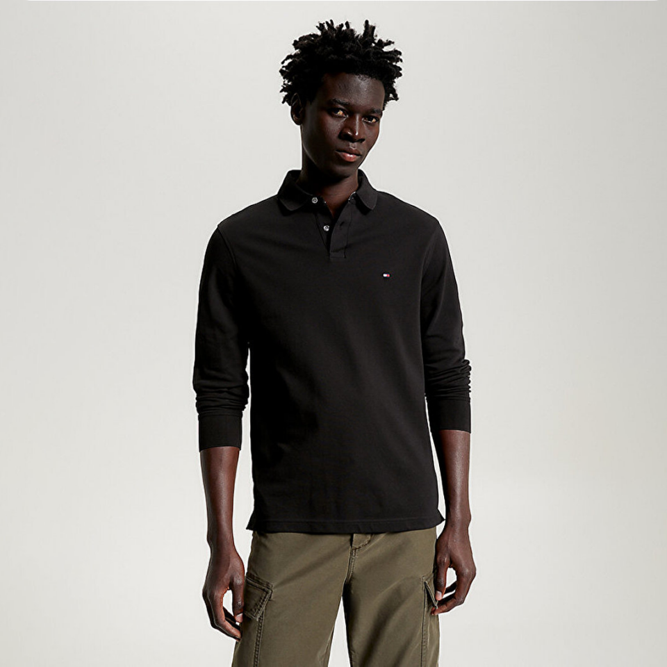 Liquid Cotton Polo T-Shirt Siyah