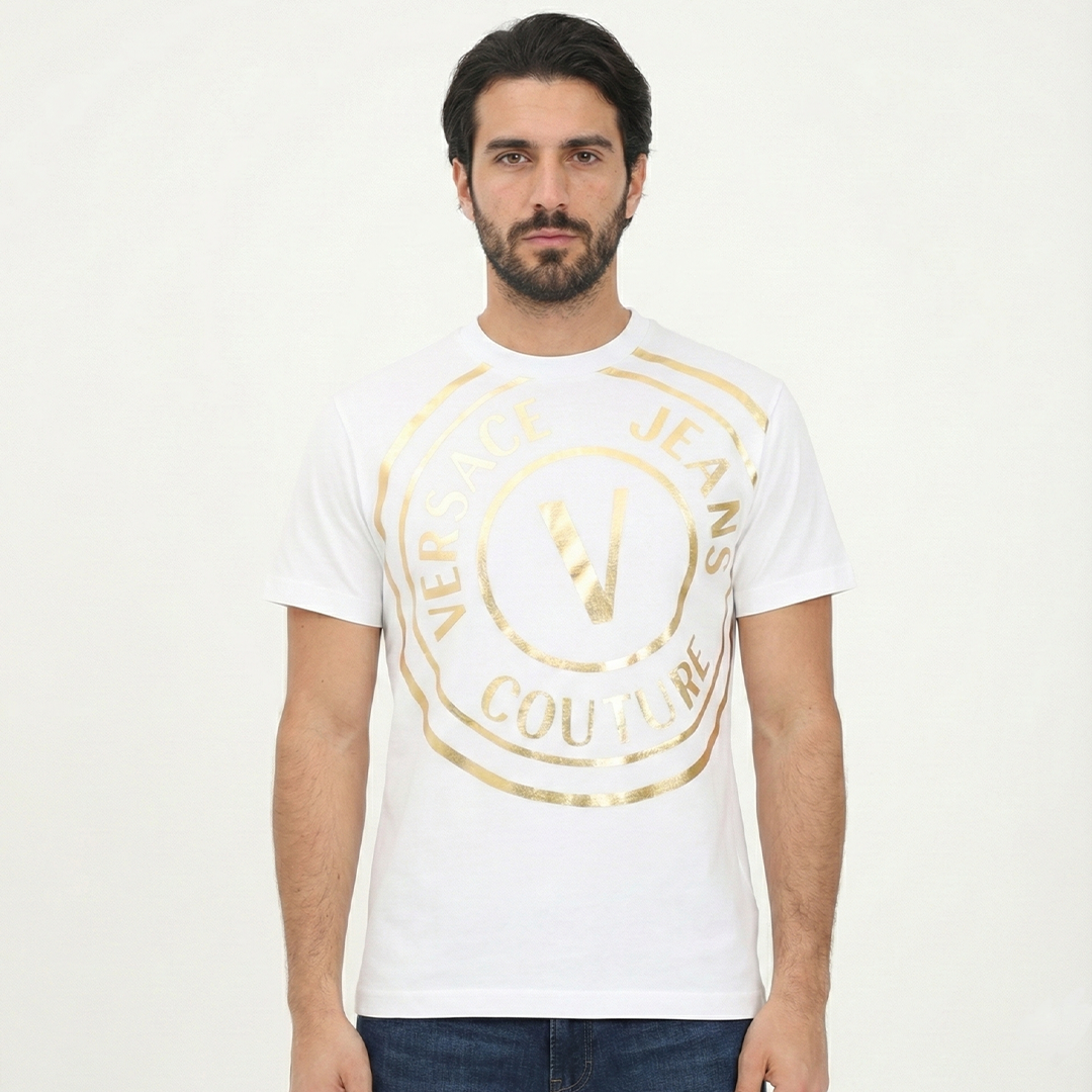 Versace Baskılı Beyaz Tişört