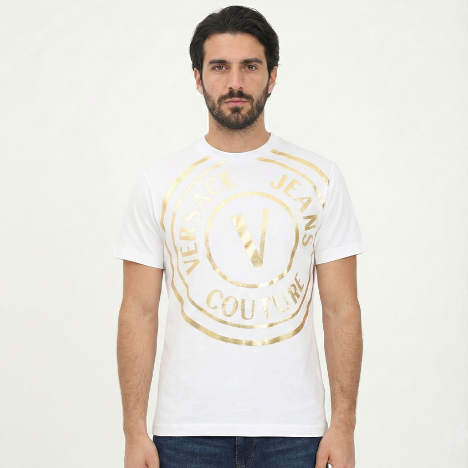 Versace Baskılı Beyaz Tişört