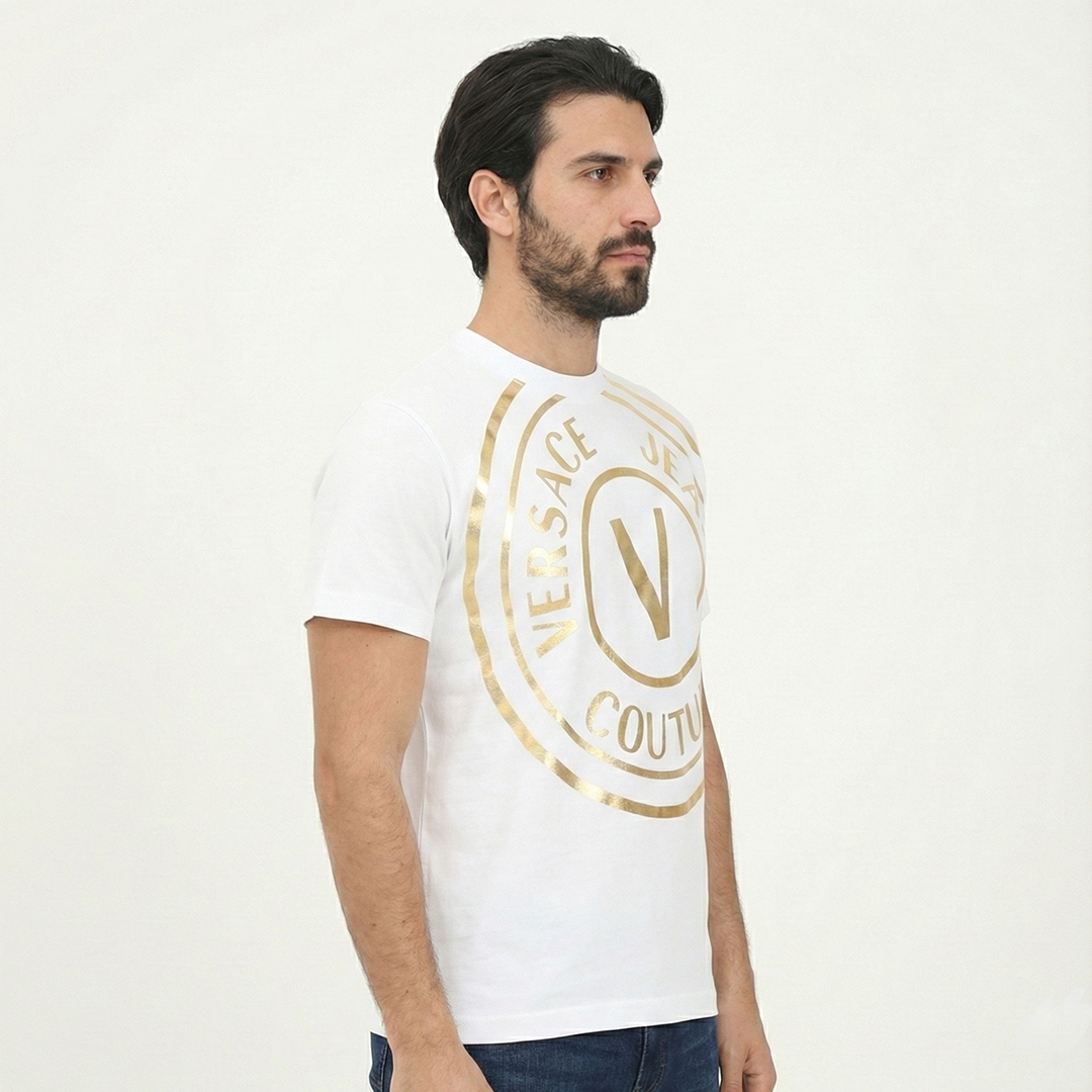 Versace Baskılı Beyaz Tişört